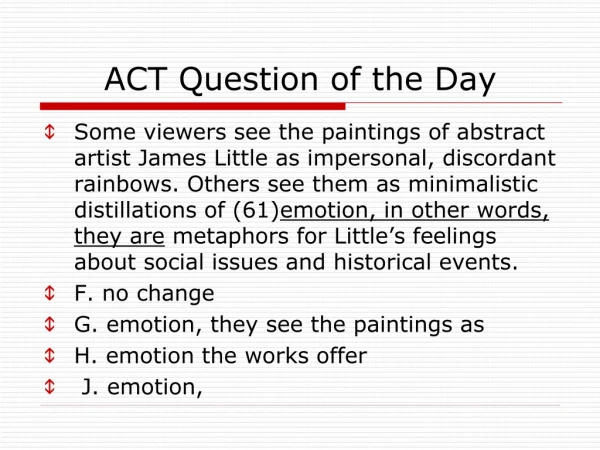 ACT Question of the Day