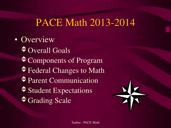 PACE Math 2013-2014