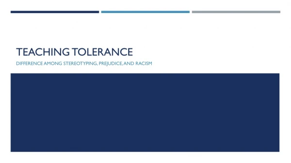 Teaching Tolerance