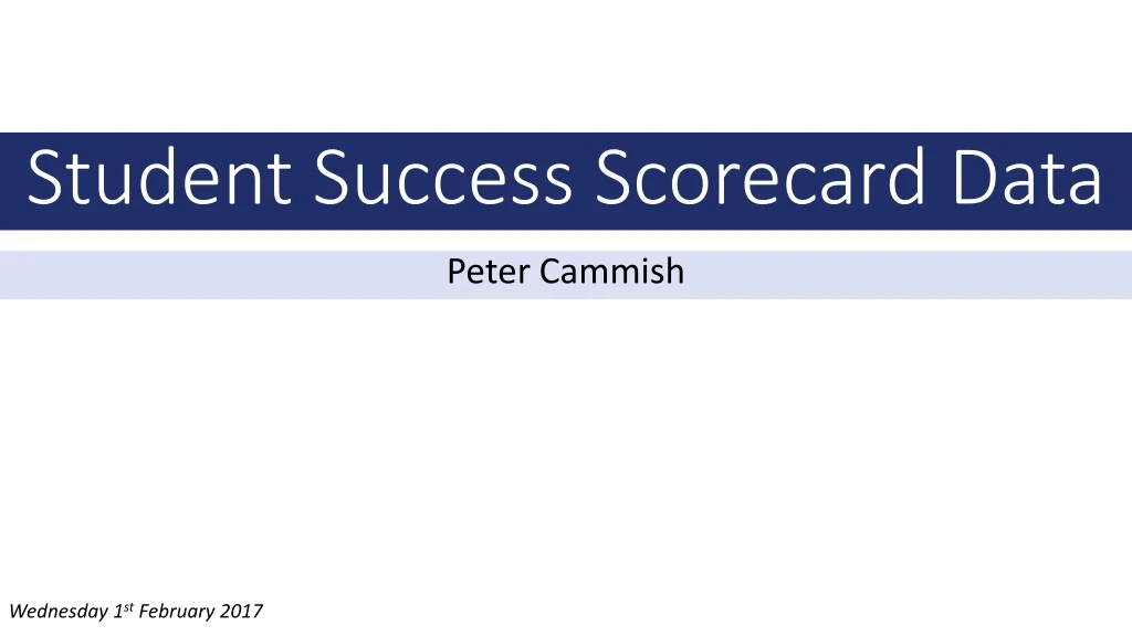 student success scorecard data