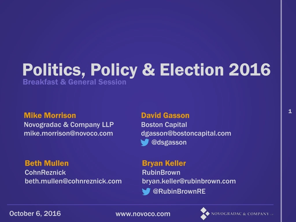 politics policy election 2016