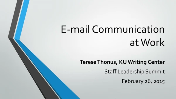 E-mail Communication at Work