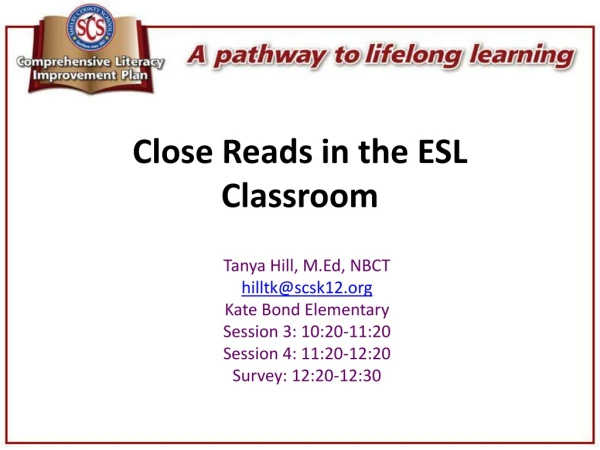 Close Reads in the ESL Classroom
