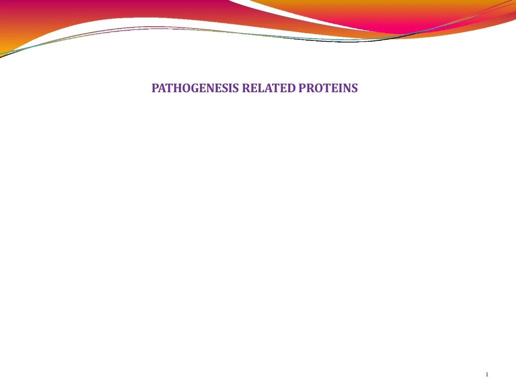 pathogenesis related proteins