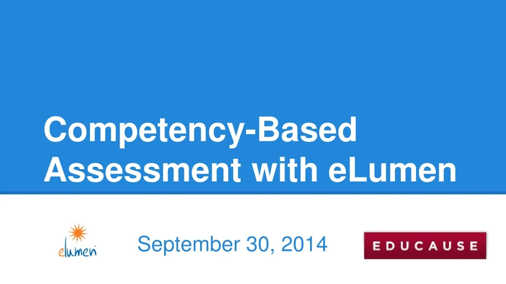 competency based assessment with elumen