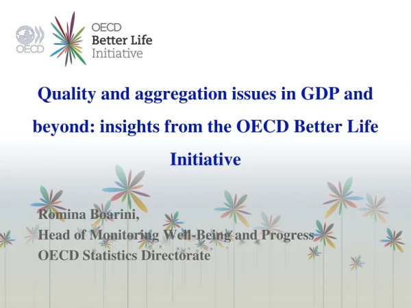Quality and aggregation issues in GDP and beyond: insights from the OECD Better Life Initiative