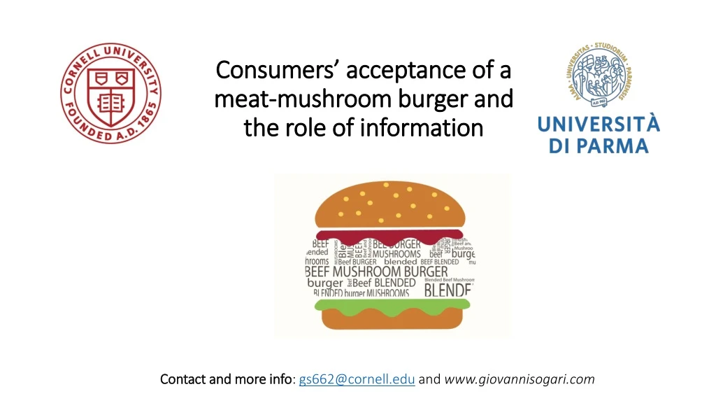 consumers acceptance of a meat mushroom burger and the role of information