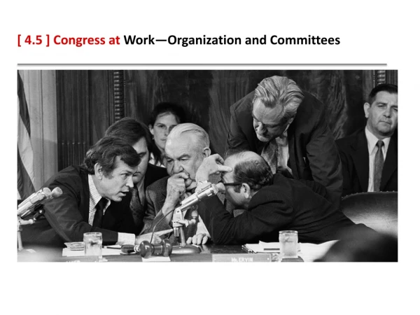 [ 4.5 ] Congress at Work—Organization and Committees