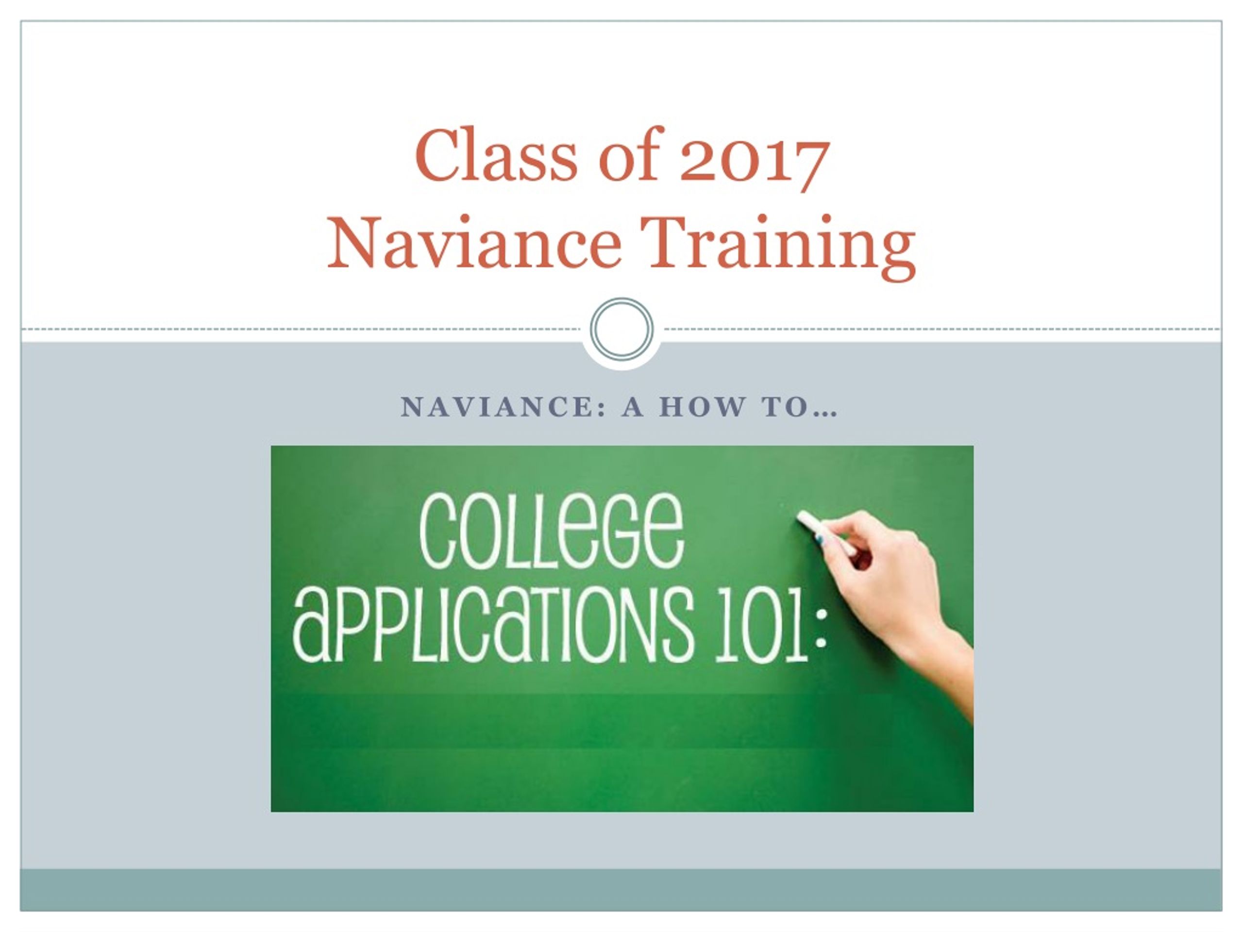 Naviance PPT - Class of 2017 Naviance Training PowerPoint Presentation, free ...