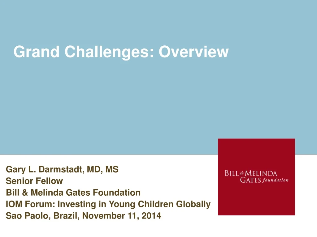 grand challenges overview