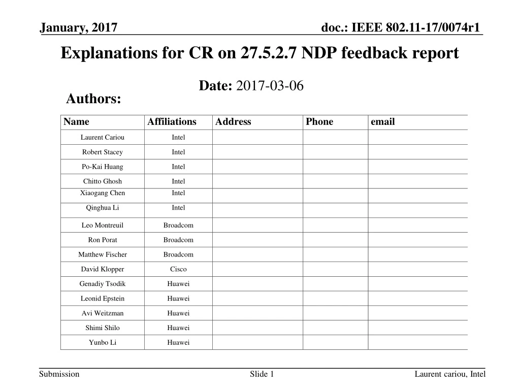 explanations for cr on 27 5 2 7 ndp feedback report