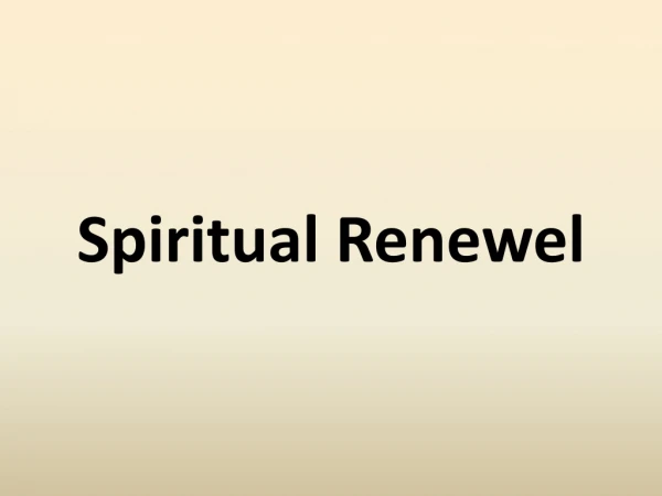 Spiritual Renewel