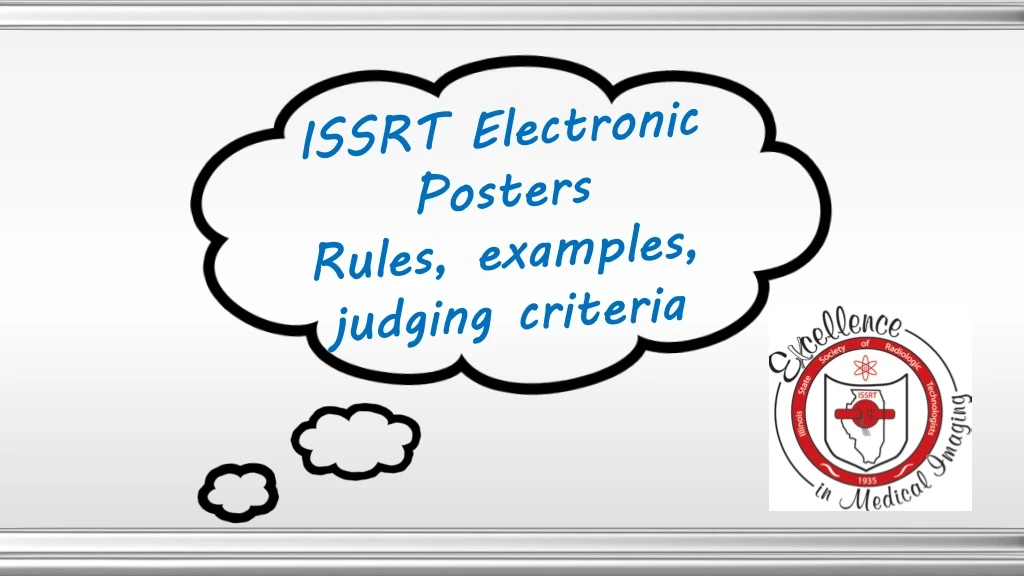 issrt electronic posters rules examples judging