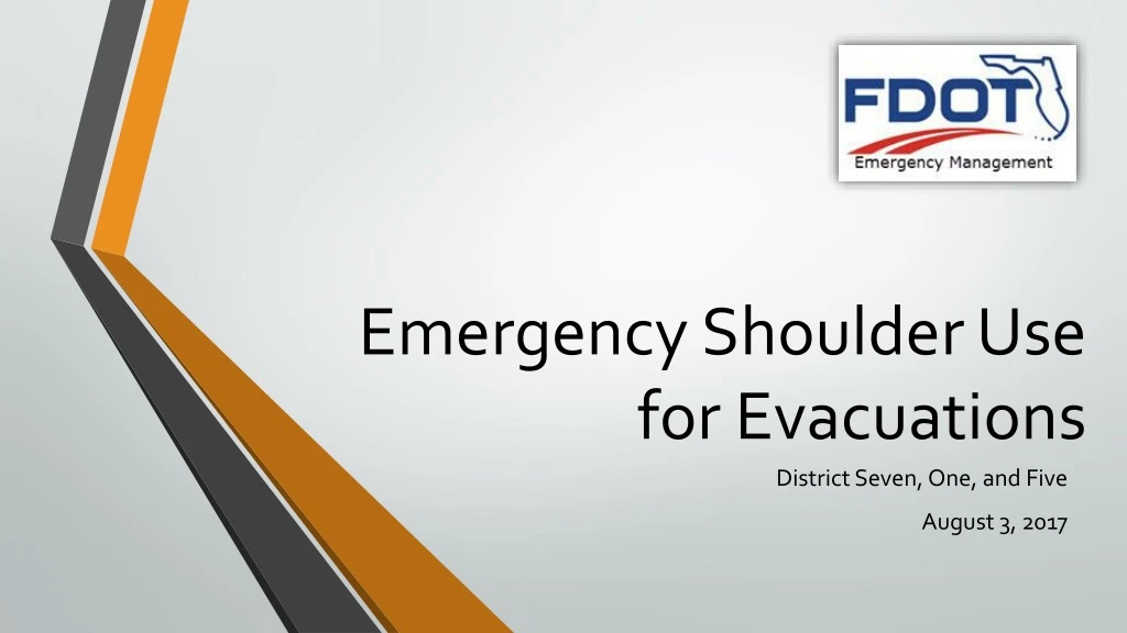 emergency shoulder use for evacuations