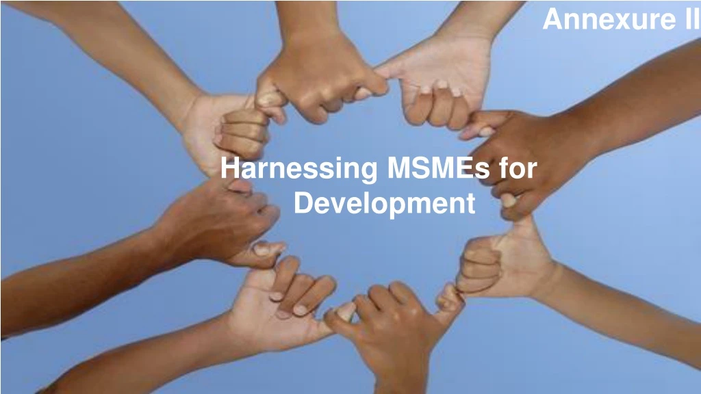 harnessing msmes for development