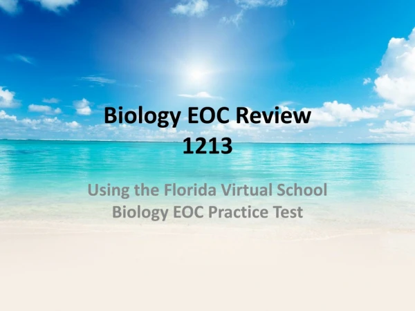 Biology EOC Review 1213
