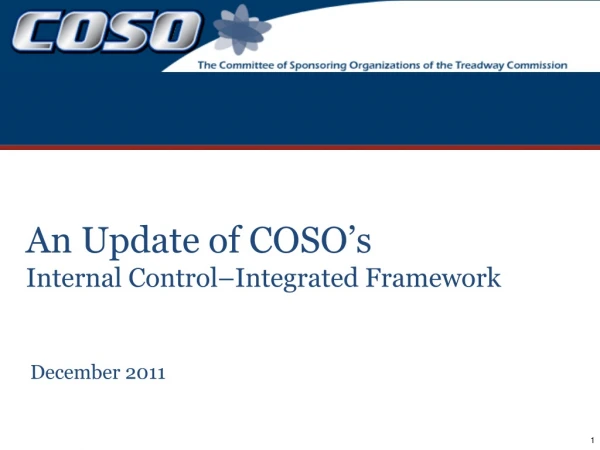 An Update of COSO’s Internal Control–Integrated Framework