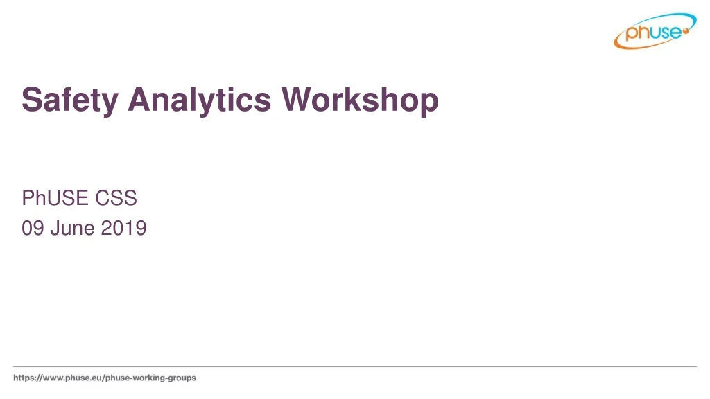 safety analytics workshop