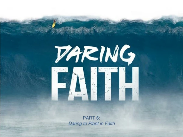 PART 6 : Daring to Plant in Faith