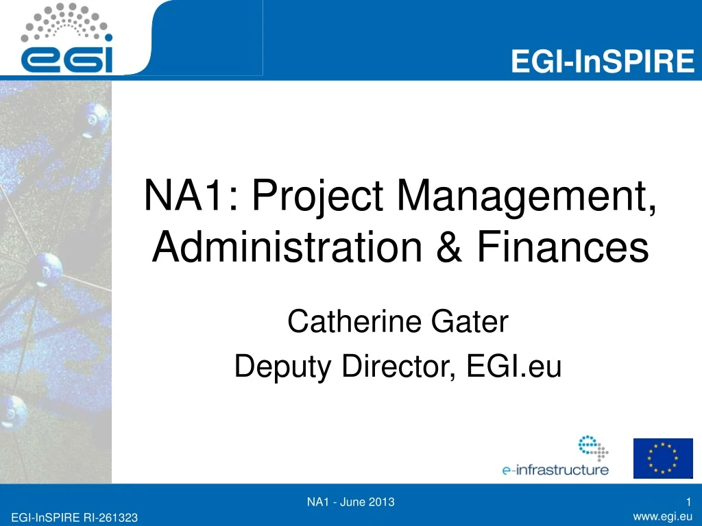 na1 project management administration finances