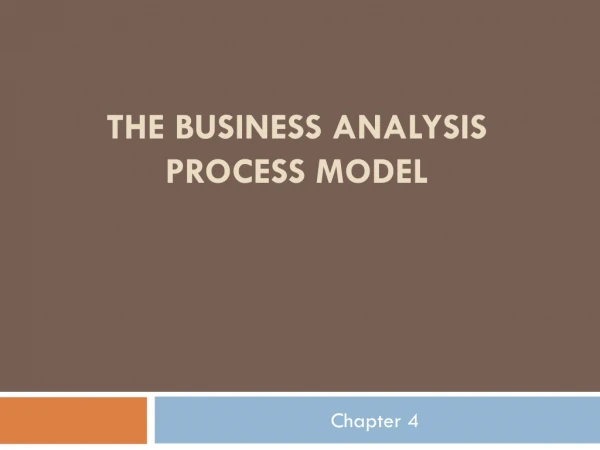 THE BUSINESS ANALYSIS PROCESS MODEL