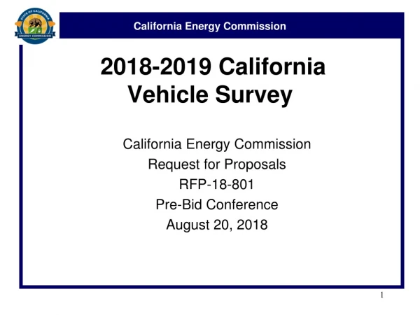 2018-2019 California Vehicle Survey