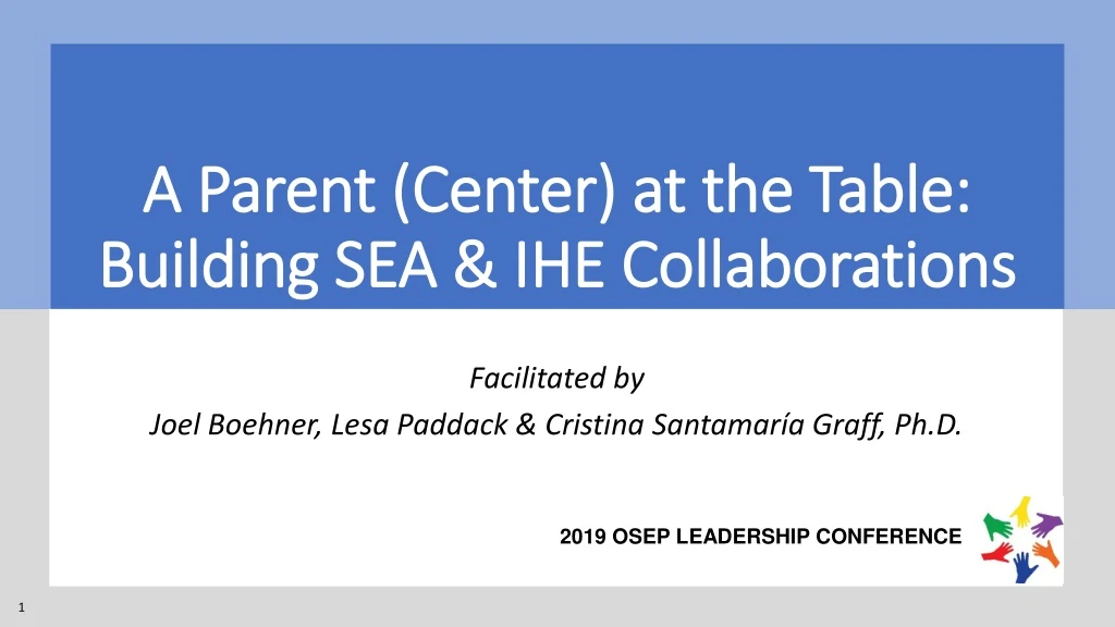 a parent center at the table building sea ihe collaborations