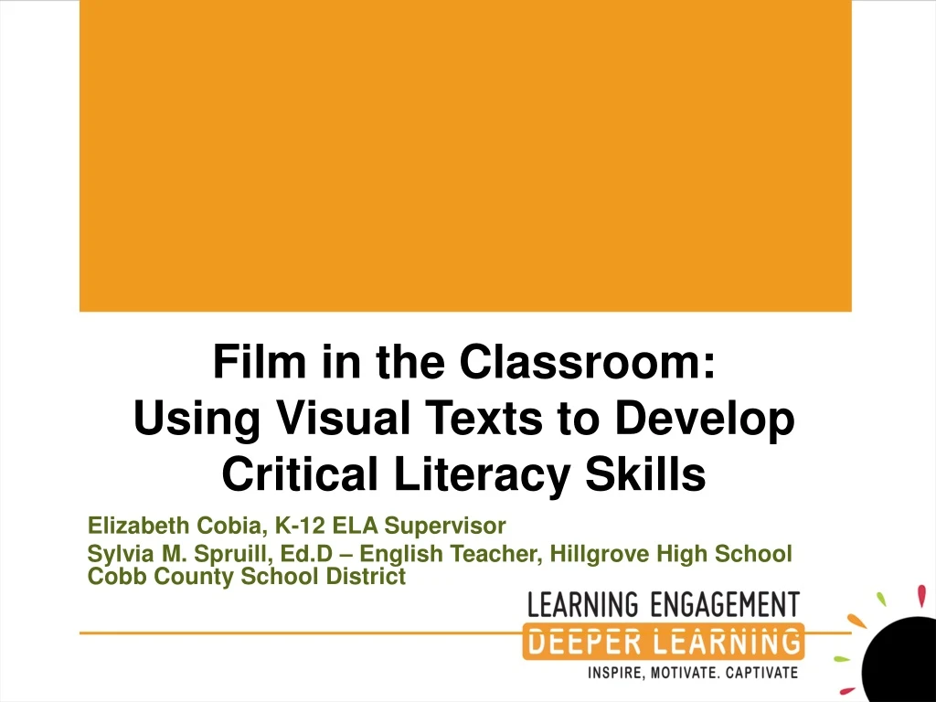 film in the classroom using visual texts to develop critical literacy skills