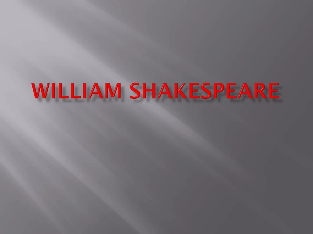 william shakespeare