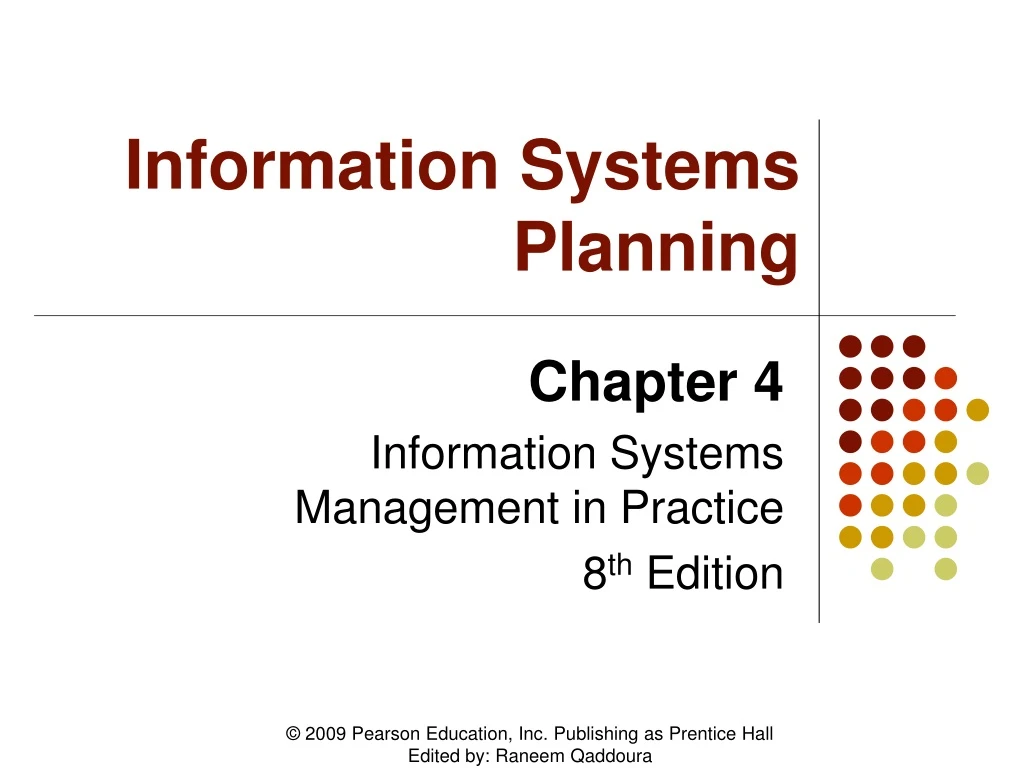 information systems planning