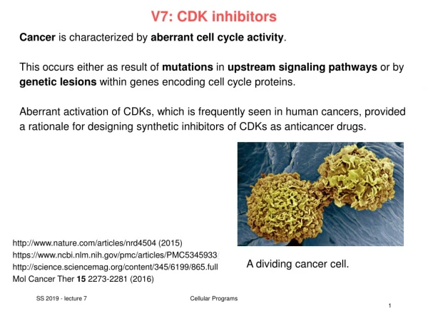V7: CDK inhibitors