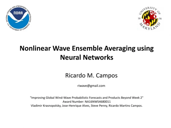 Nonlinear Wave Ensemble Averaging using Neural Networks