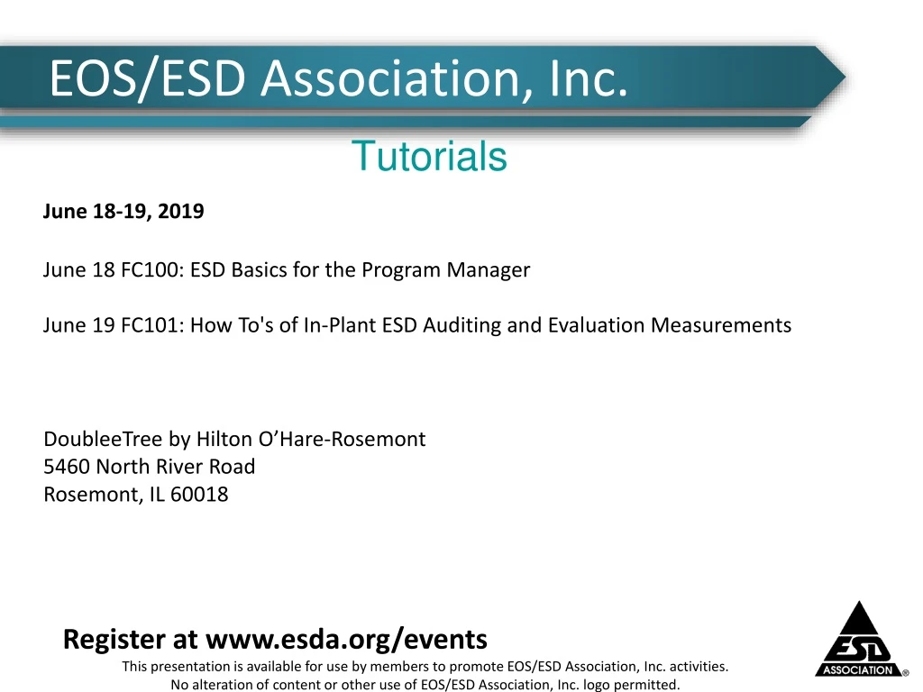 eos esd association inc