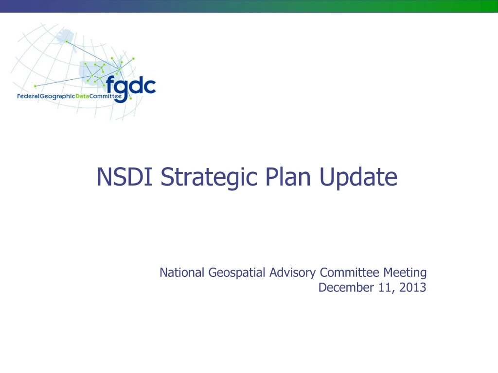 nsdi strategic plan update