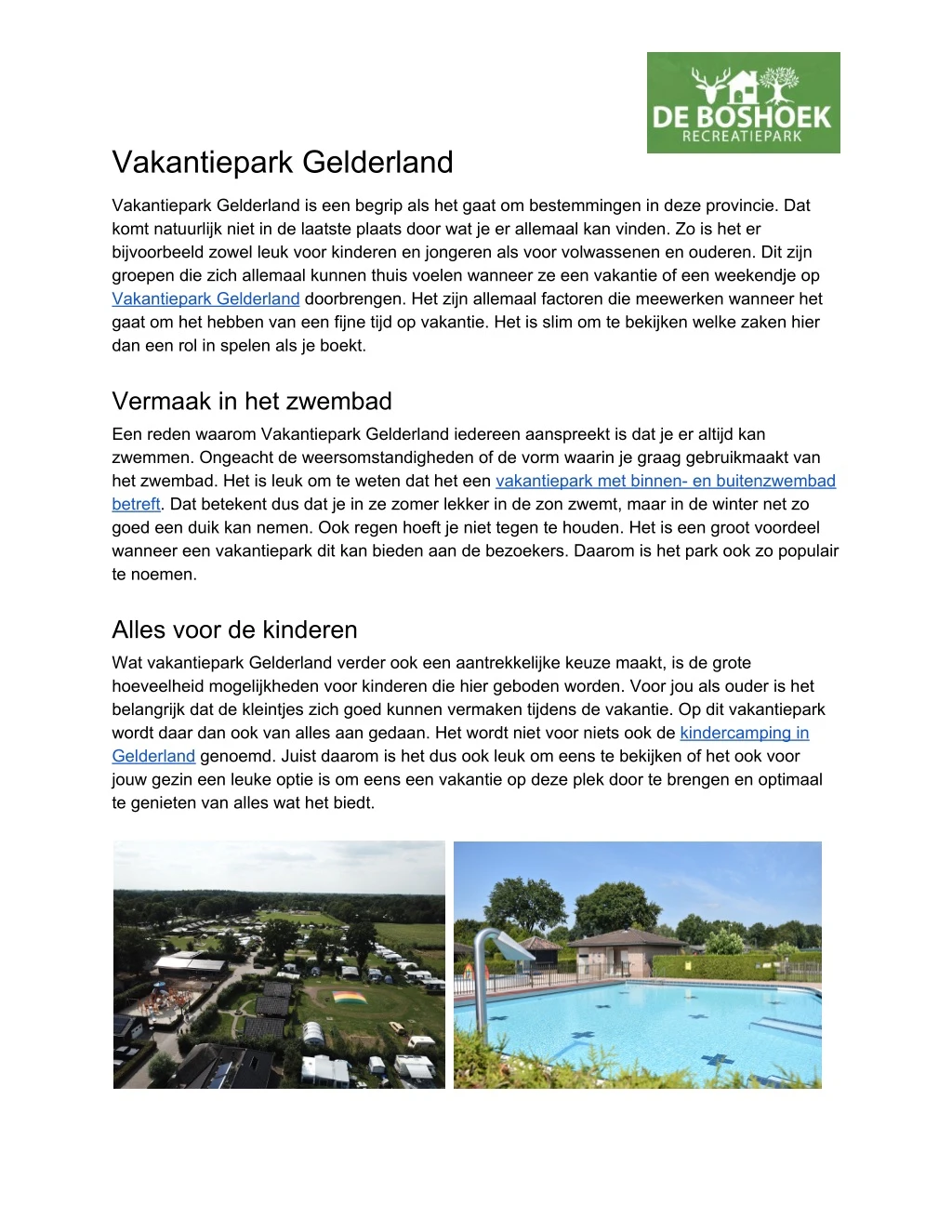 vakantiepark gelderland