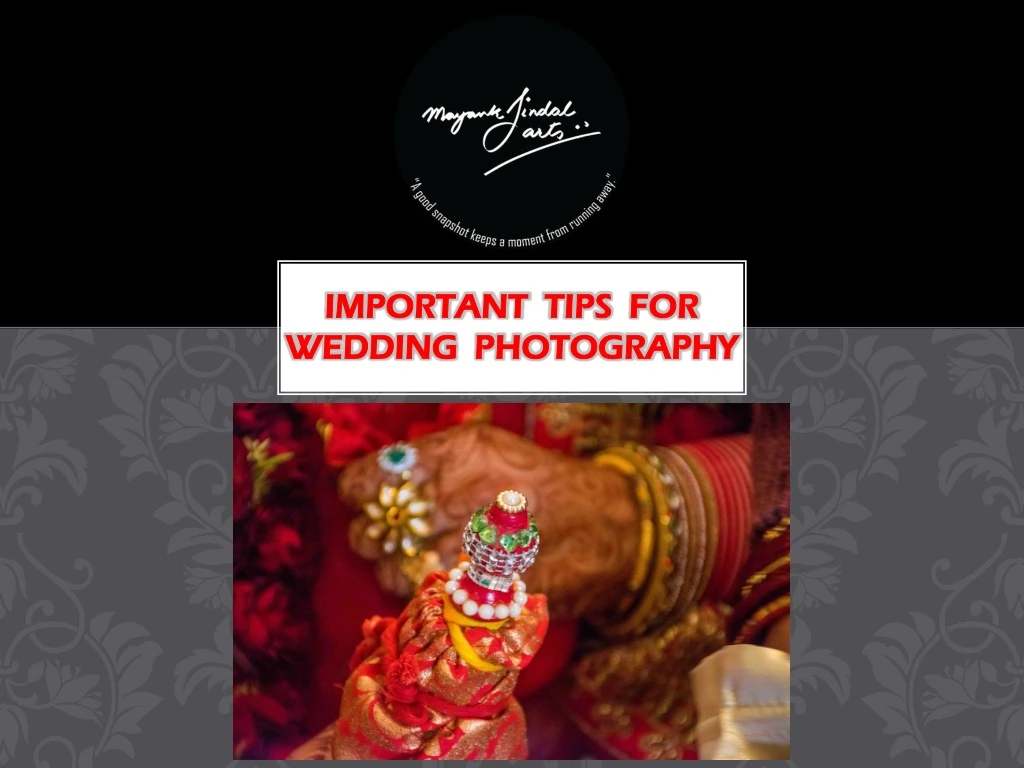 important tips for wedding photography