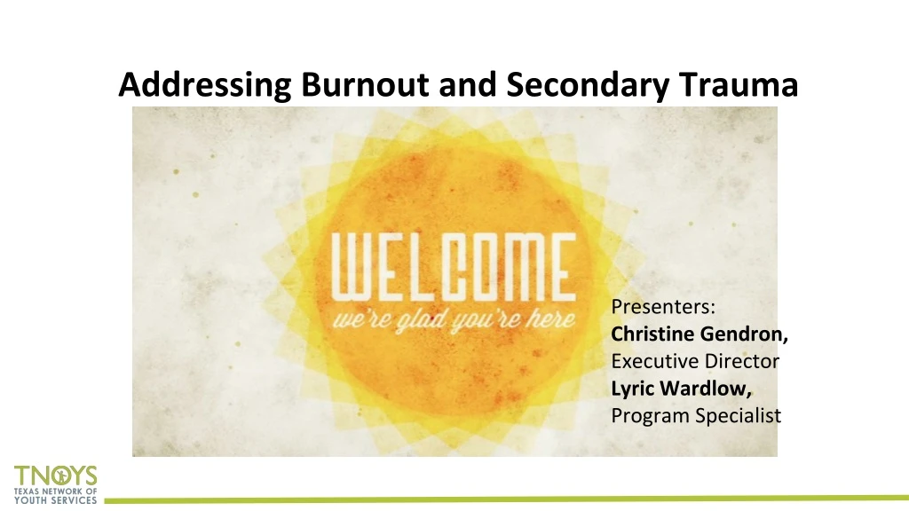 addressing burnout and secondary trauma