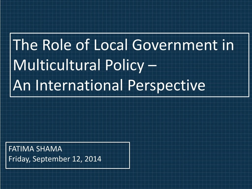the role of local government in multicultural