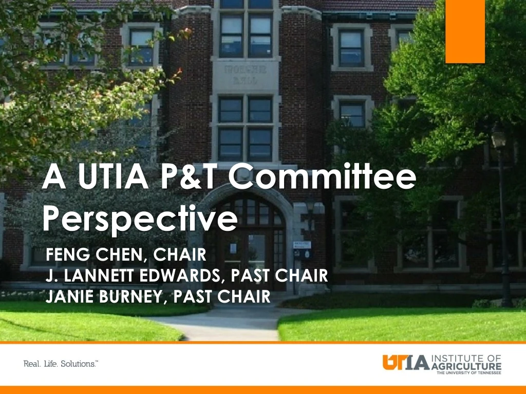 a utia p t committee perspective