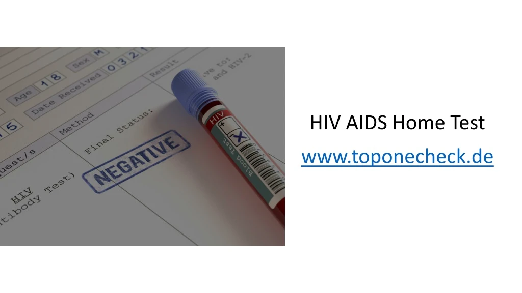 hiv aids home test