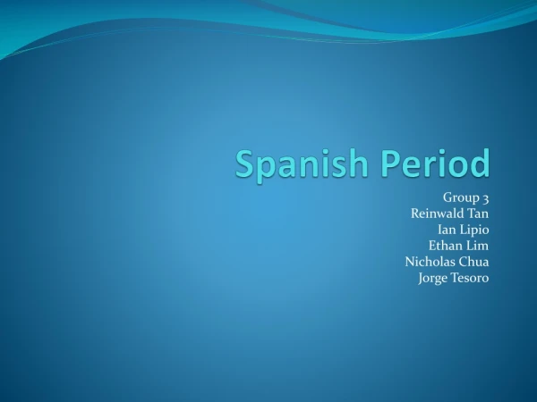 Spanish Period