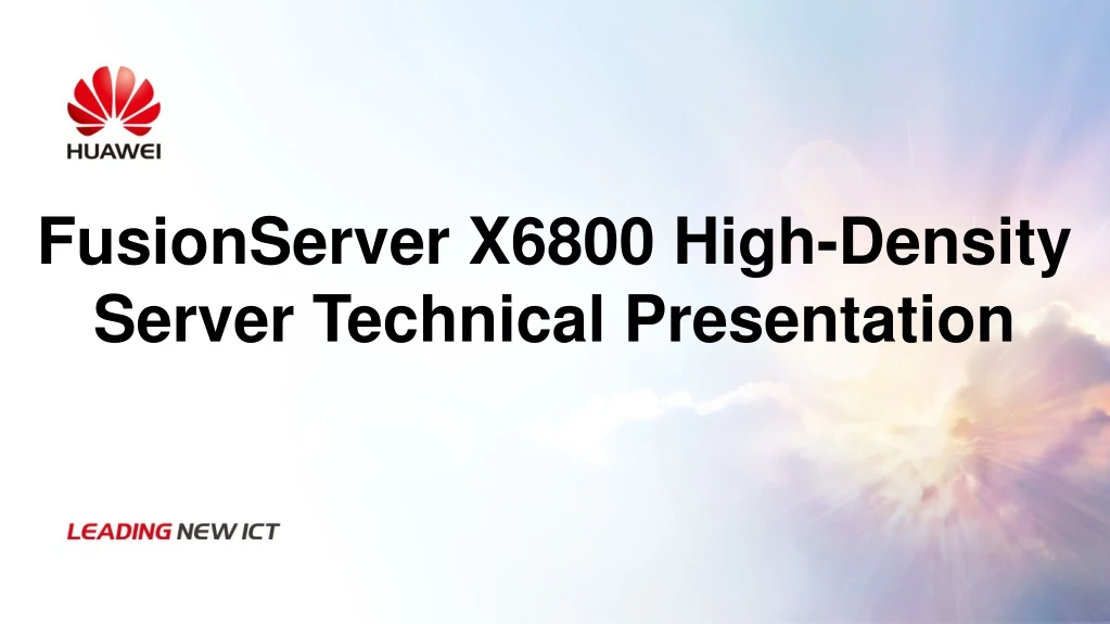 fusionserver x6800 high density server technical