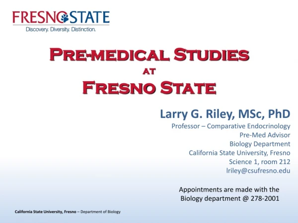 Pre-medical Studies at Fresno State