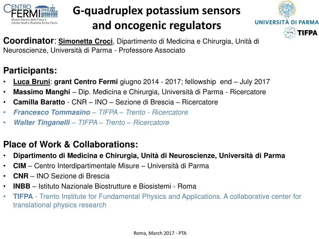 g q uadruplex potassium sensors and oncogenic