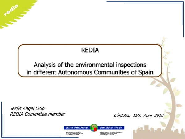 REDIA Analysis of the environmental inspections in different Autonomous Communities of Spain