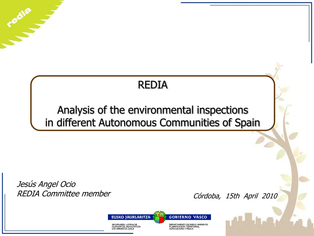 redia analysis of the environmental inspections