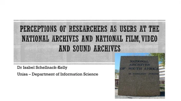 Dr Isabel Schellnack-Kelly Unisa – Department of Information Science