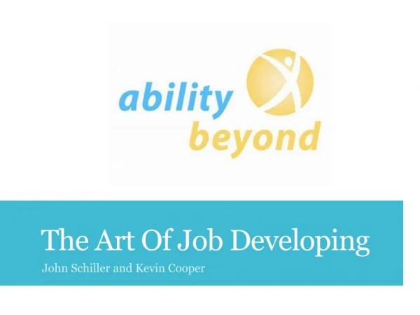 The Art Of Job Developing