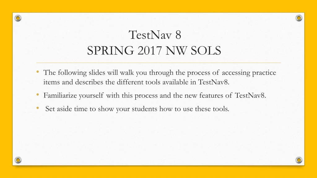 TestNav Tools