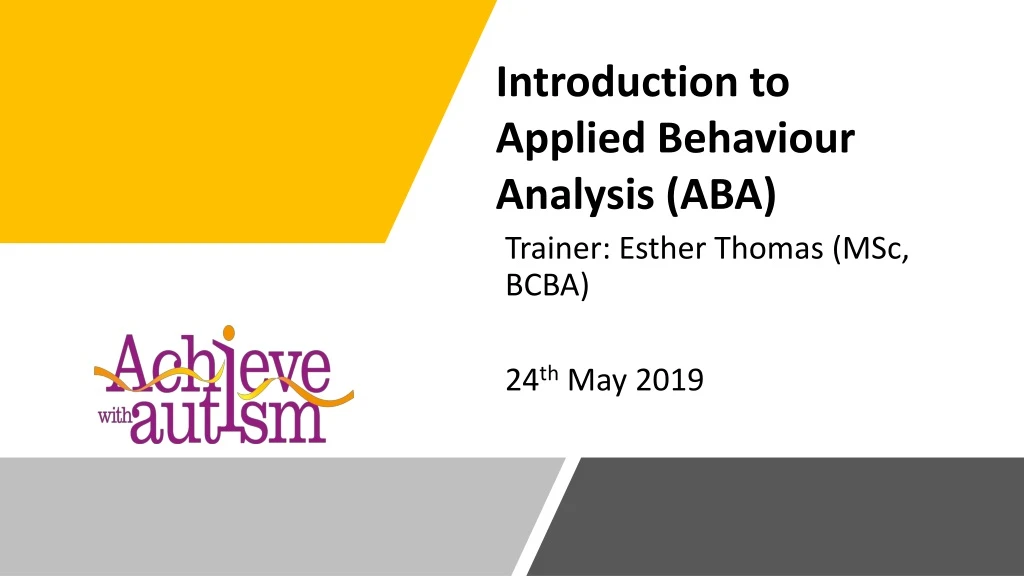 introduction to applied behaviour analysis aba
